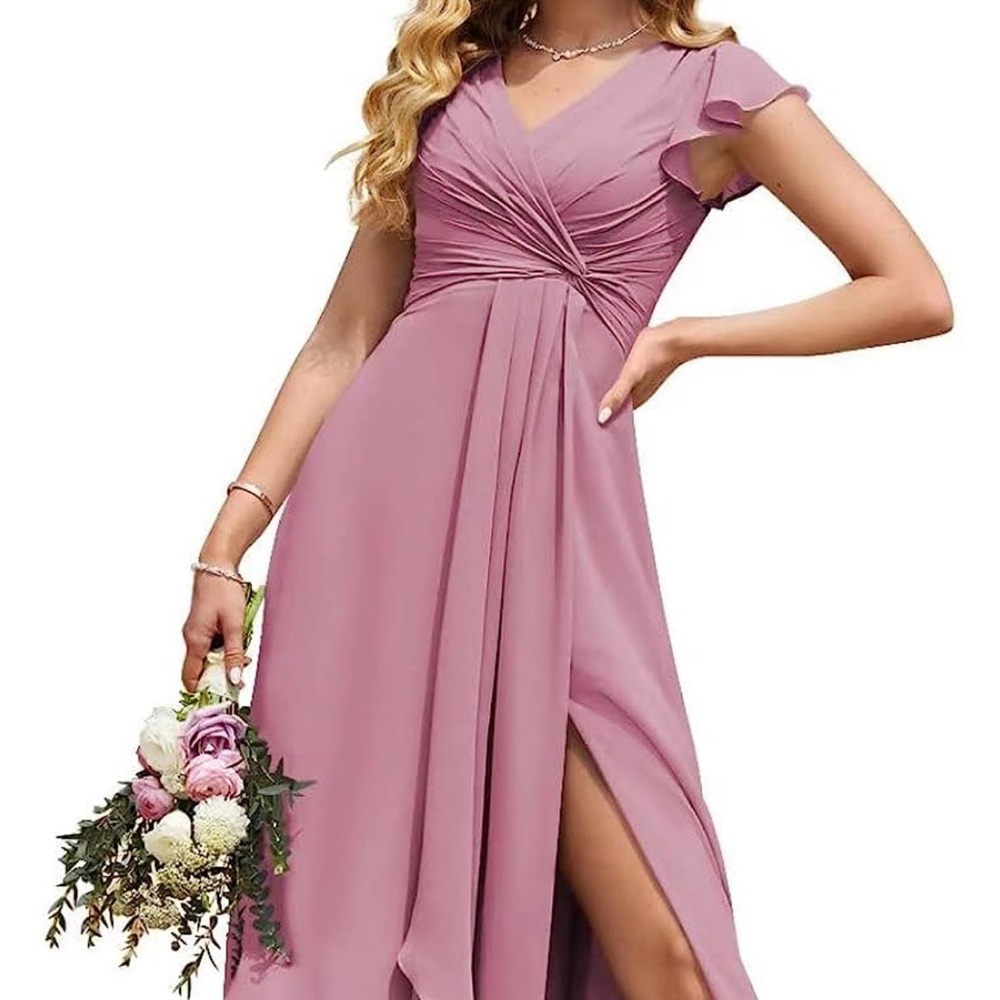 Dusty rose long dress
